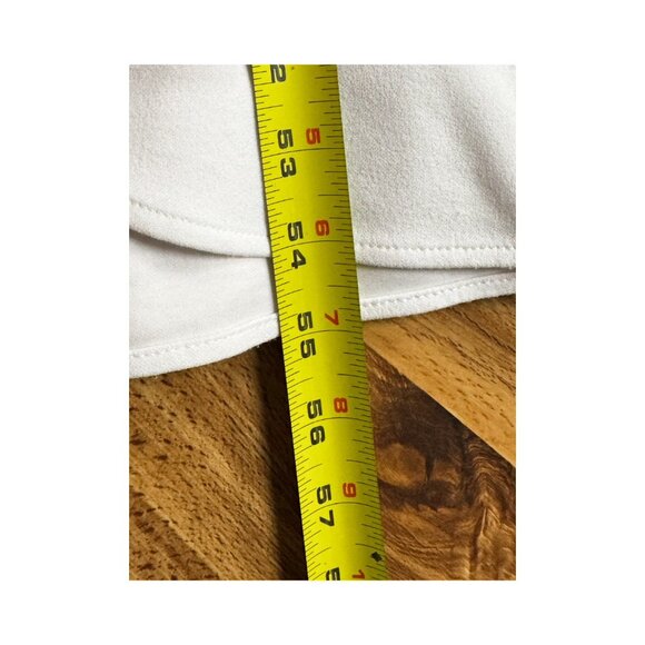 Shelby Palmer Cold Shoulder Jumpsuit Romper Flowy Pants Built In Shorts White SM - Picture 8 of 10